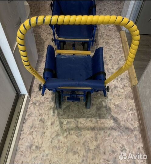 Детские санки на колёсах для двойни или погодок