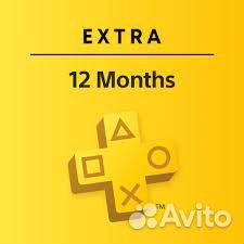 Подписка PS Plus+ Extra 12 Месяцев PS4 PS5