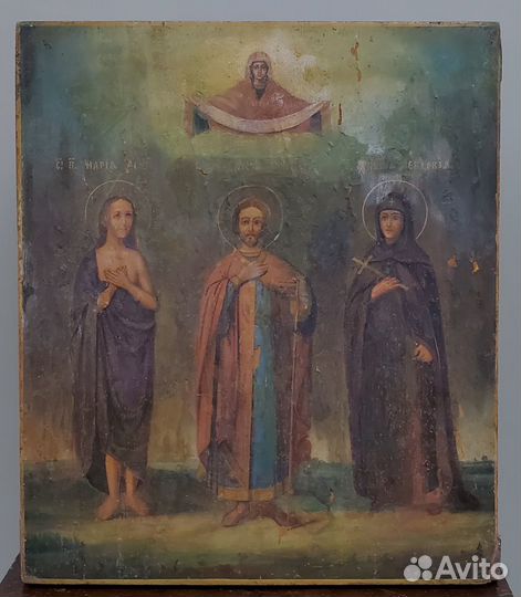 Икона Св. Мария Константин Евдокия 19 век