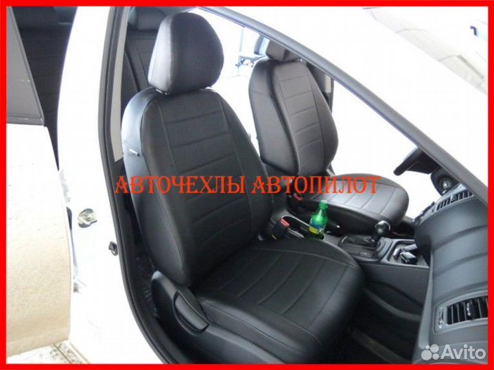 Чехлы Автопилот Kia Cerato 3 из экокожи чёрные