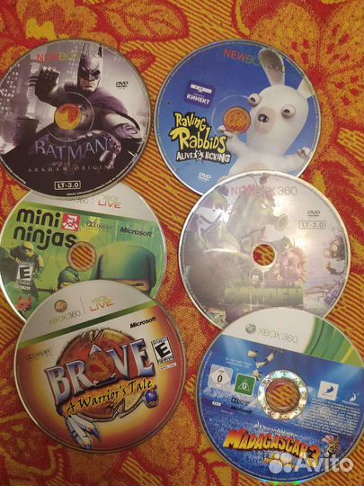 Диски на xbox 360 пачкой