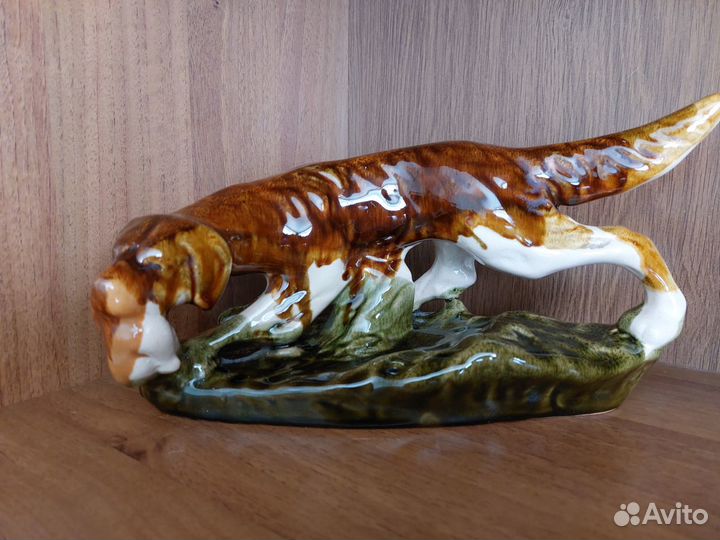 Собака на охоте. Статуэтка СССР ретро