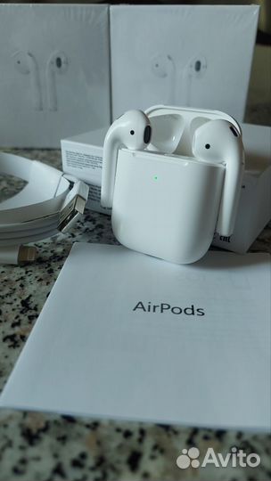 Беспроводные наушники AirPods 2 + чехол