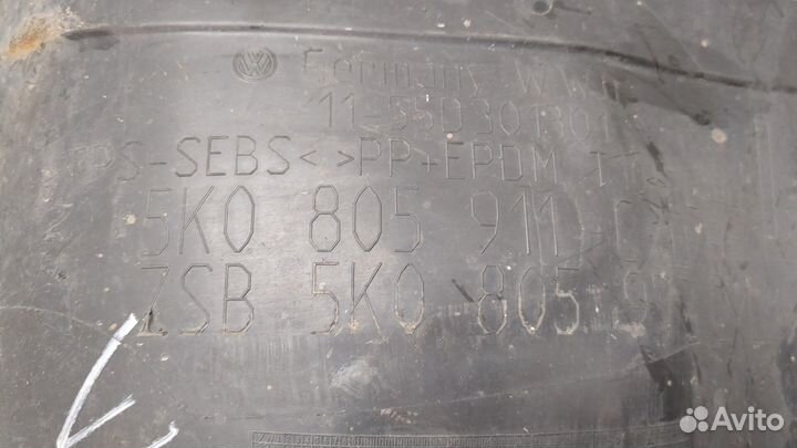 Защита арок (подкрылок) Volkswagen Golf 6, 2009