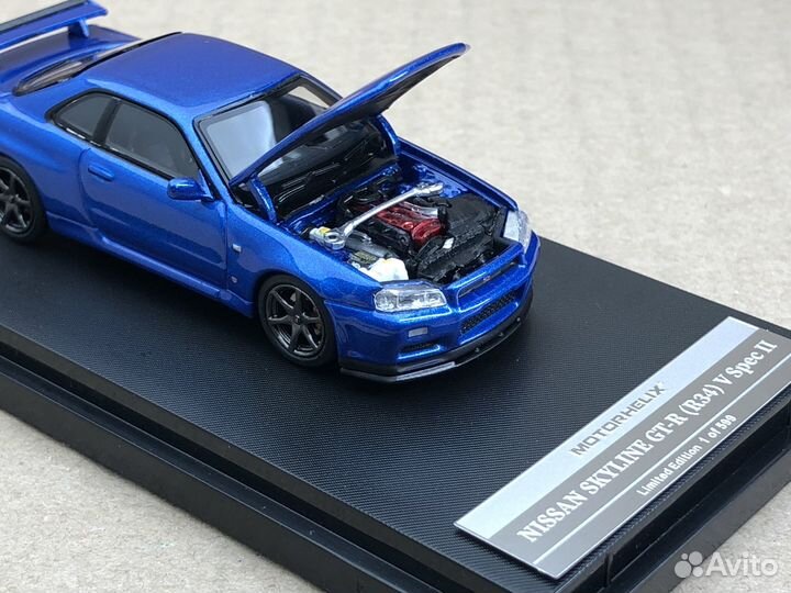 Nissan Skyline Gt-R R34 Motorhelix 1:64