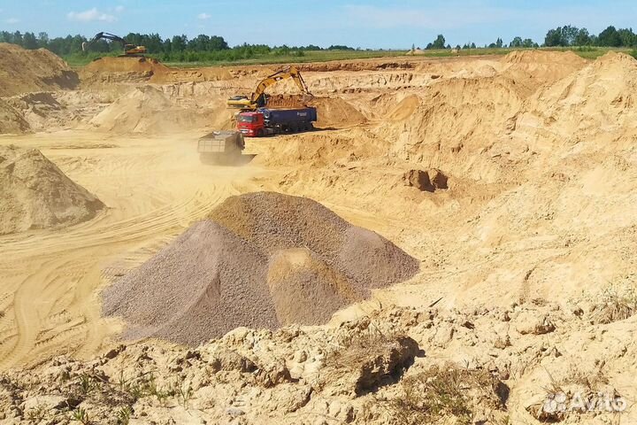 Песок карьерный с доставкой любого объема