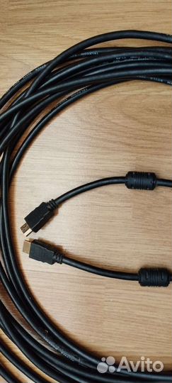 Кабель hdmi-hdmi 10 м + переходник