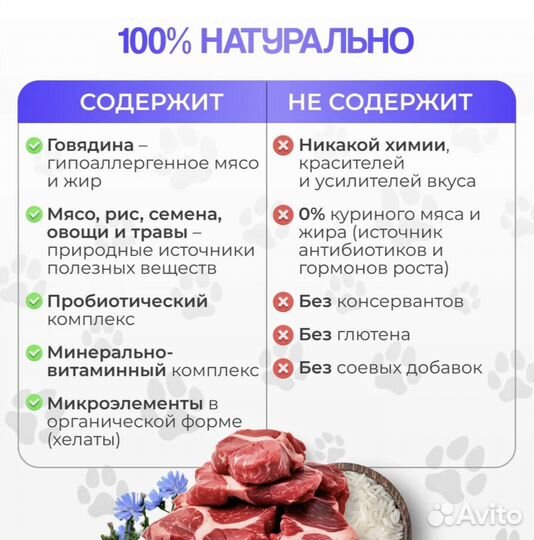 Корм для собак. Лайт - говядина / рис 15 кг