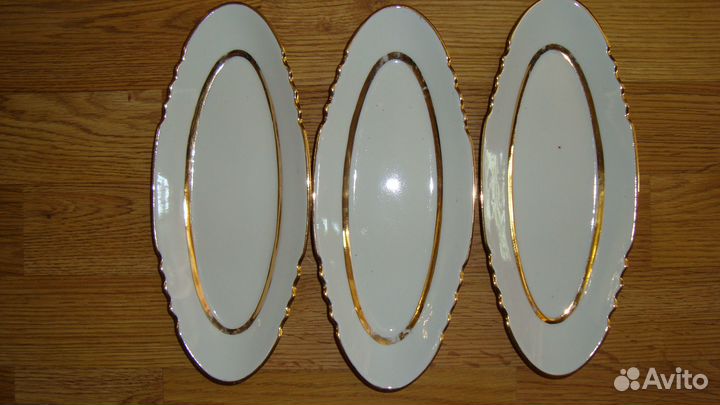 Блюдо селедочница. Длина 25 см. Дулево. 3 шт