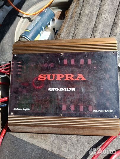 Усилитель с кабелями и сабвуфер без каробки