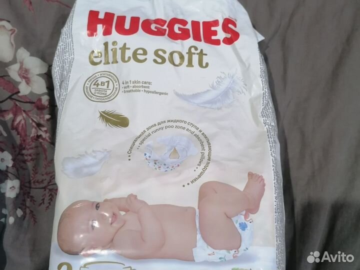 Подгузники huggies elite soft 2 4 6 кг