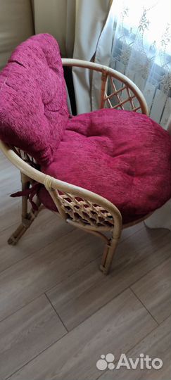 Подушки на кресло из ротанга