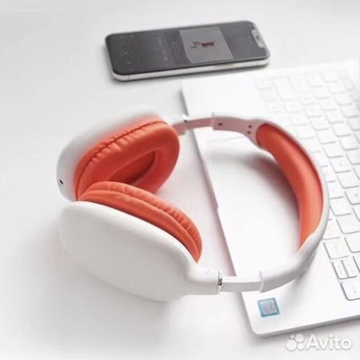 BT Гарнитура recci RT01 wireless white/orange