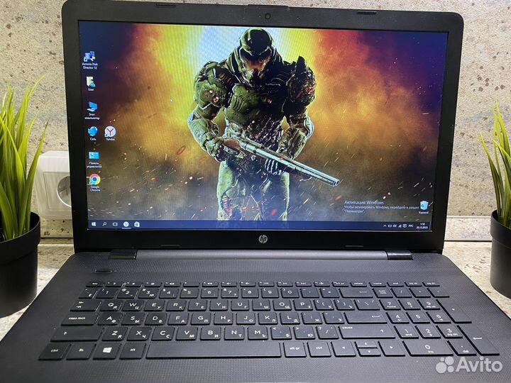 Мощный ноутбук HP 17,3 дюйма/ 2 видеокарты
