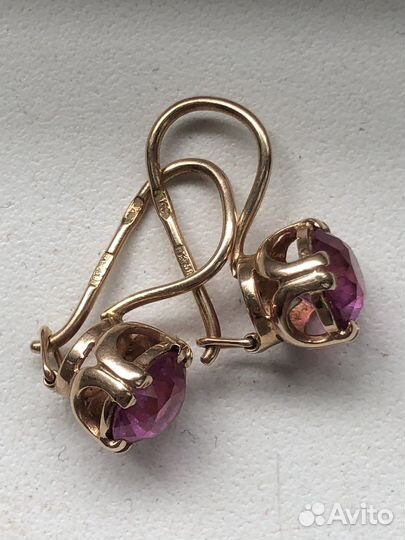 Золотые серьги 583 проба СССР