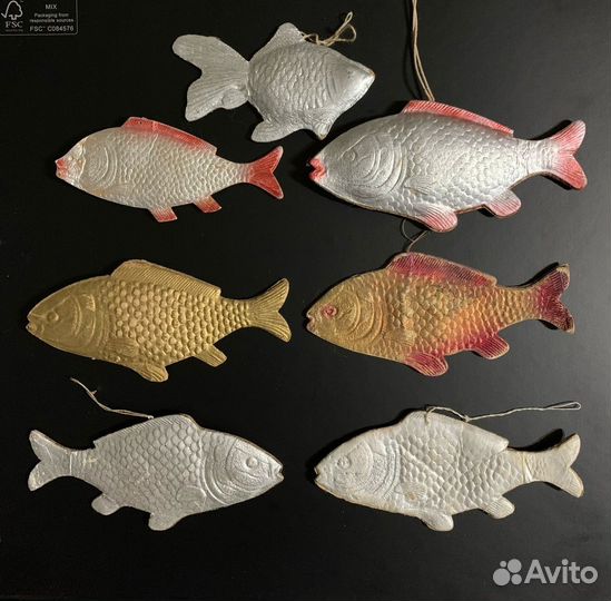 Животные картон картонаж Елочная игрушка СССР