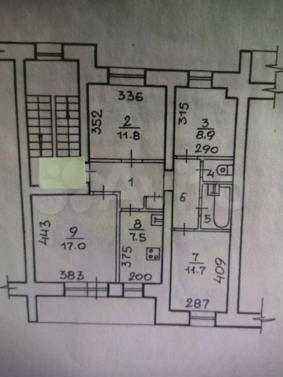 4-к. квартира, 72,3 м², 2/5 эт.