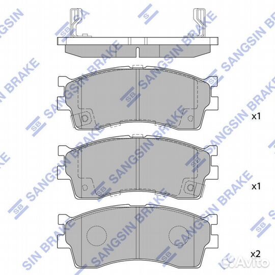 Тормозные колодки передние Spectra (2001-2011), RI