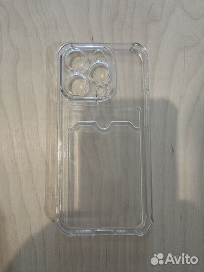 Чехол силиконовый прозрачный на айфон 15 про