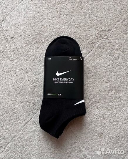 Короткие черные носки Nike (M,L). Оригинал
