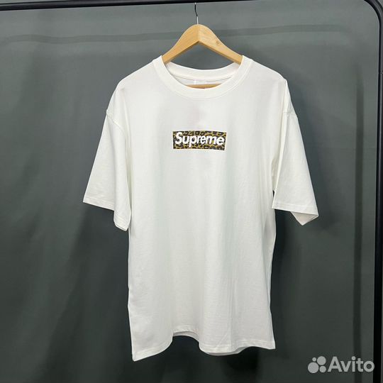 Футболка Supreme Box Logo Leopard Tee