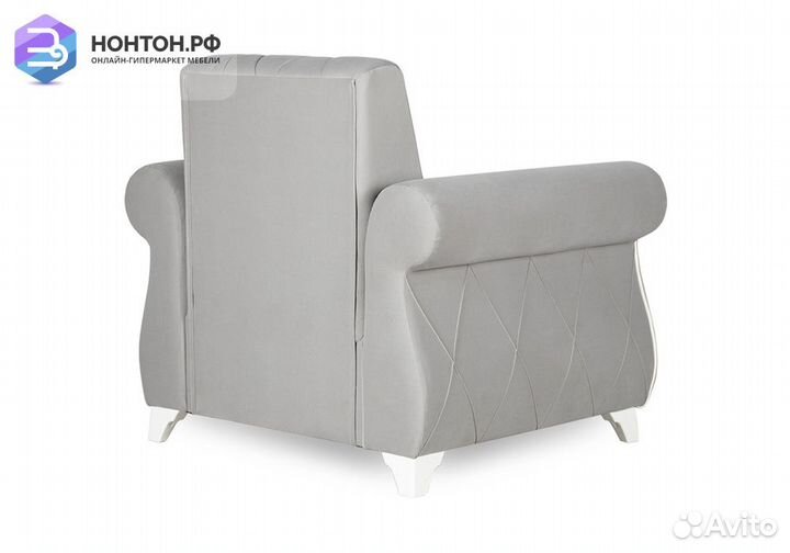 Кресло Роуз светло-серое