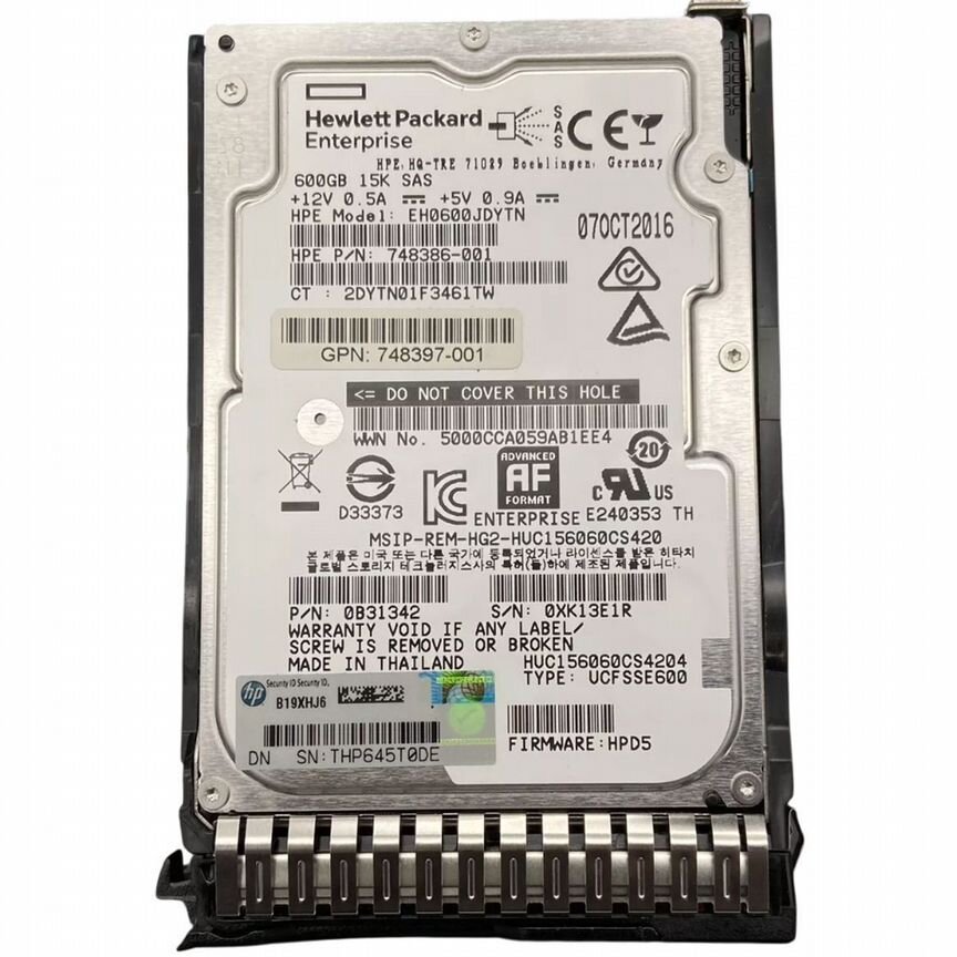 [EH0600JDYTN] Жесткий Диск Hp 600gb Sas 2,5" Hdd Eh0600jdytn