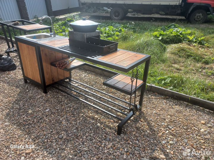Мангал с мойкой