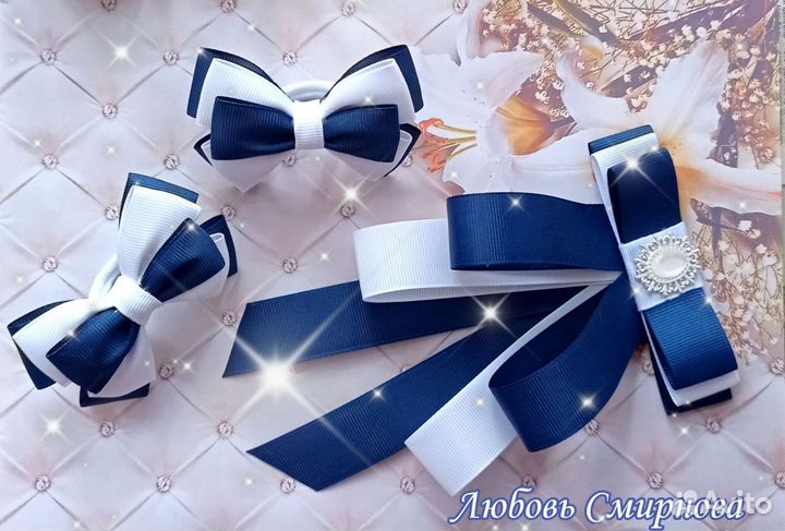 Школьные бантики ручной работы