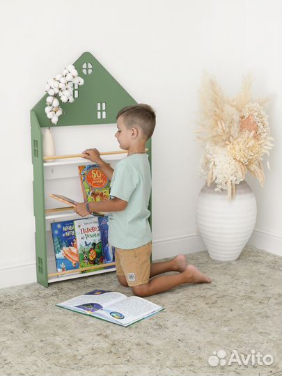 Стеллаж детский Монтессори для книг 