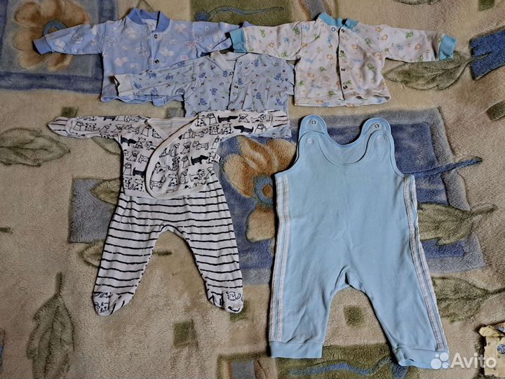 Вещи пакетом для мальчика 0-6 мес, 42 вещи