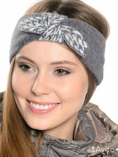 Стильная повязка на голову теплая (новая)