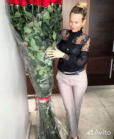 Высокие розы Доставка цветов