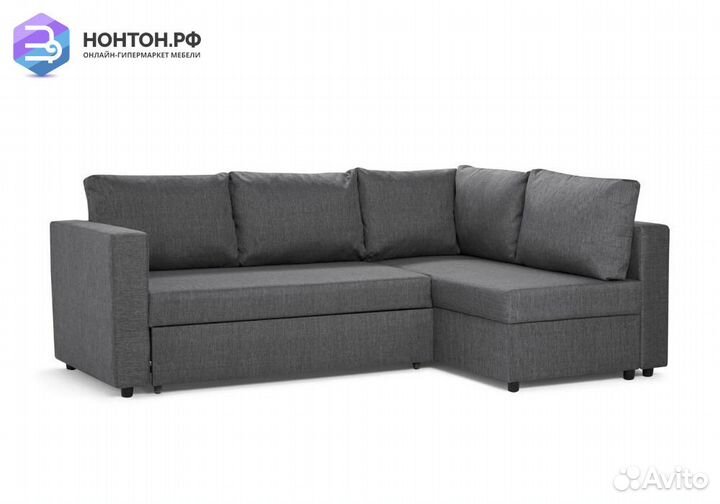 Диван угловой дельфин Мансберг тёмно-серый