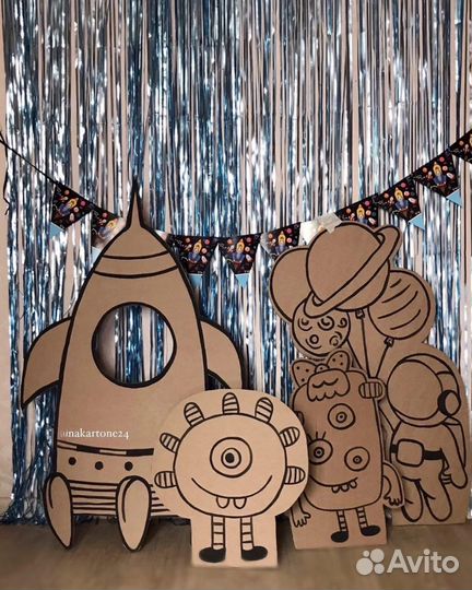 Декор для праздника в стиле космос фотозона космос