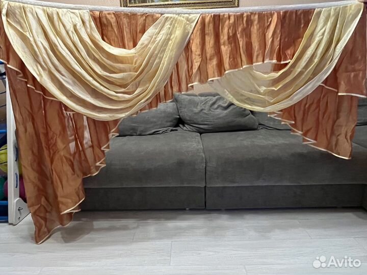 Ламбрекен и гардина комплектом