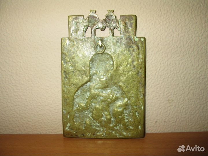Икона старинная, литая Феодоровская бм