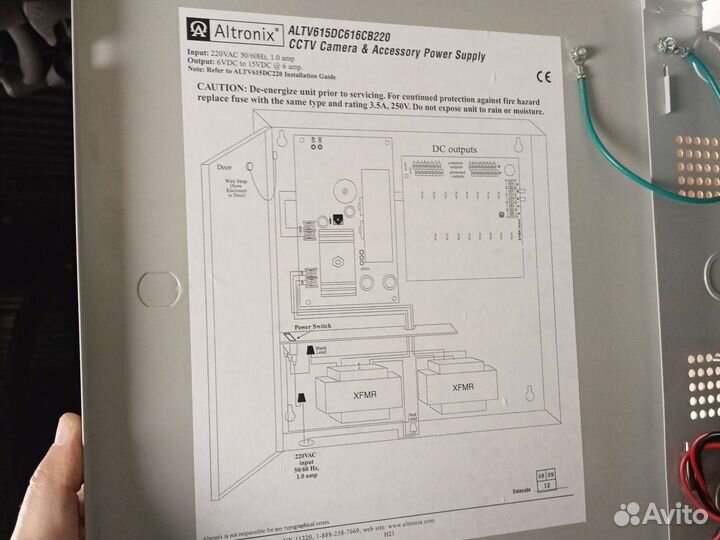 Блок питания 6А Altronix altv615dc616cb220