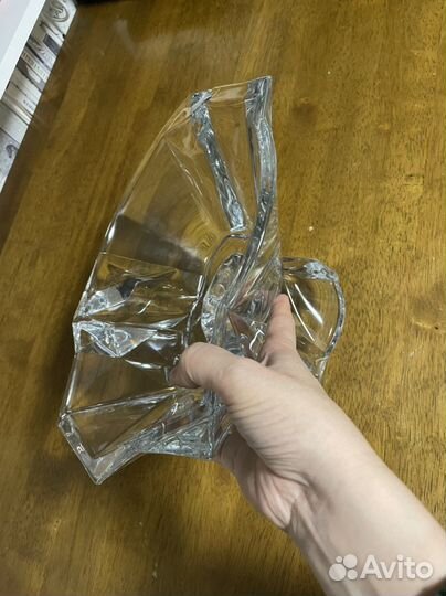 Ваза для фруктов богемия стекло