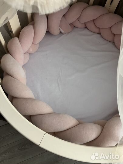 Балдахин с держателем и бортик для кроватки