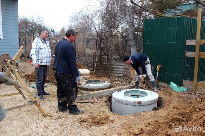 Септик из бетонных колец под ключ с установкой