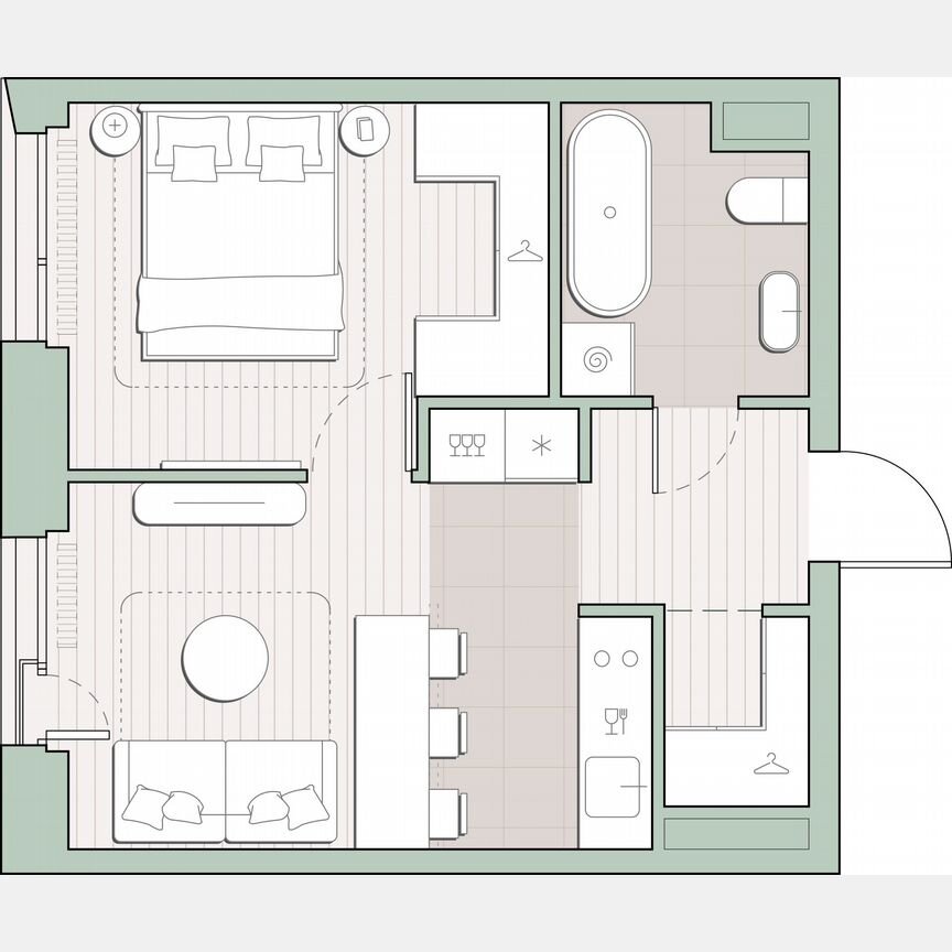 1-к. квартира, 35,6 м², 5/27 эт.