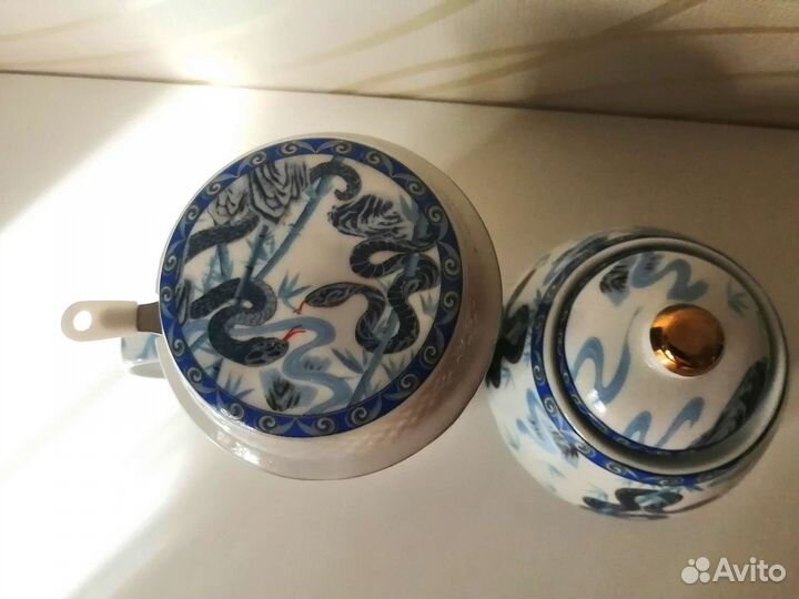 Сахарница, Салфетница, бокал для заваривания чая