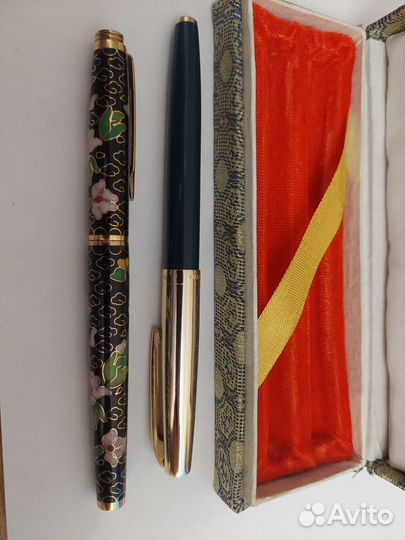 Перьевая ручка Винтаж. Клуазон и шариковая