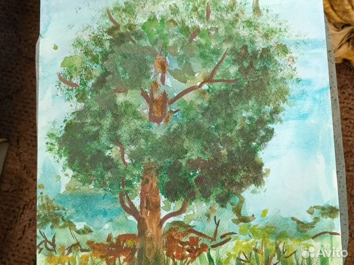 Дерево. Живопись приносит настроение