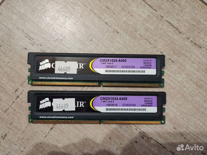 Оперативная память 2 Gb DDR2 Corsair XMS2 6400 800