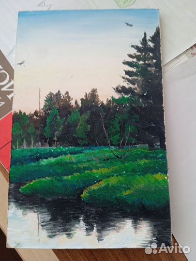 Картина акрилом на холсте