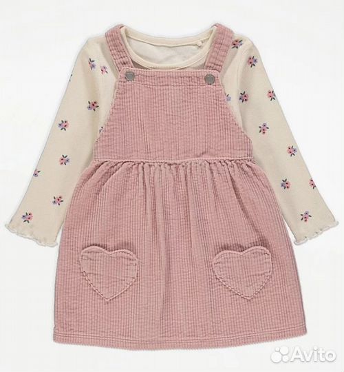 Вельветовый сарафан George 104/110, 110/116