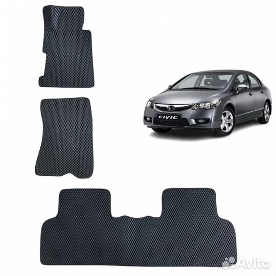 3-D коврики EVA / эва / ева на Honda Civic 8 (4D)