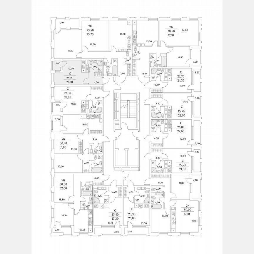 Квартира-студия, 26,1 м², 9/13 эт.
